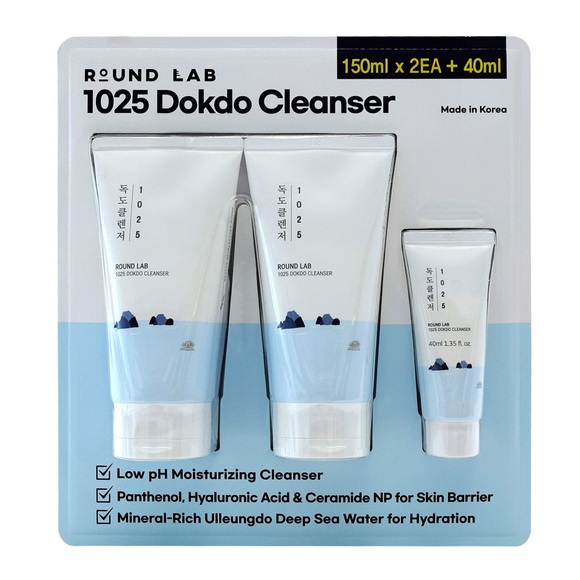 ROUND LAB 1025 DOKDO CLEANSER 2-150 ML & 1-40 ML - Picture 1 of 2